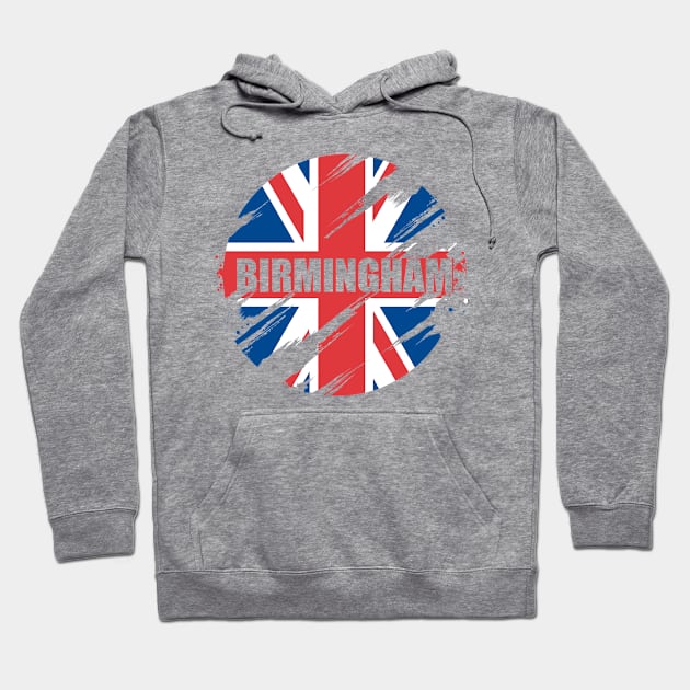 BIRMINGHAM British Flag England UK Britain Union Jack Hoodie by Jas-Kei Designs